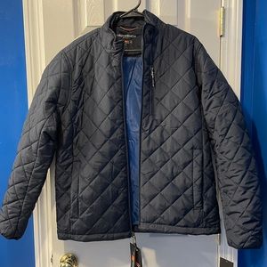 Hawke & Co. Men's Blue Diamond Quilted Puffer Jacket Coat M